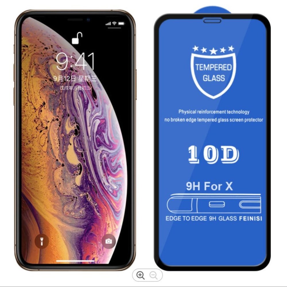 Buy 1 Get 1 Free Top Quality Glass 10D Full Glue Screen Protector for iPHONE